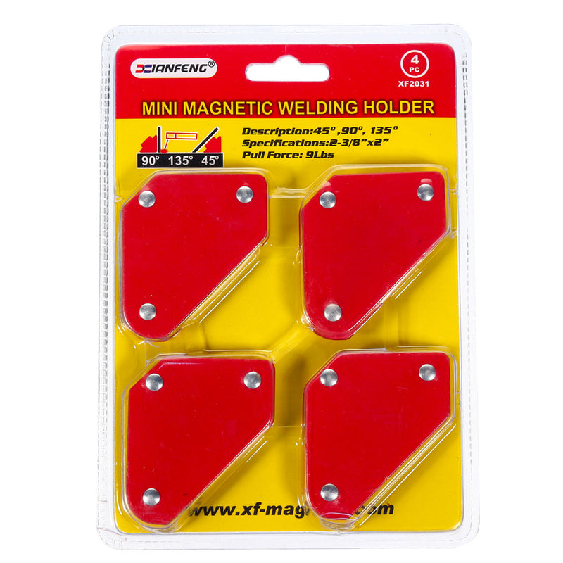 4pcs Mini Triangle Soldering Positioner 9Lb Fixed Angle Magnetic Welding Locator Tool