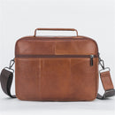 Mens Business Satchel Tote Handbag Leather Laptop Bag Travel Shoulder Bag