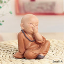 Resin Hand-carved Statue Monk Sculpture Gift Car Home Decorations