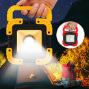 Portable Solar/USB Charge COB LED Work Light Rechargeable Emergency Flood Camping Lamp