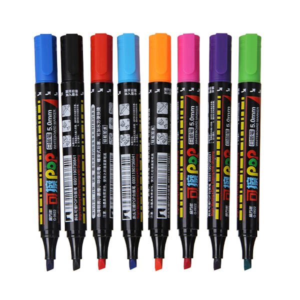 Genvana 5mm 8 Color Per Set Marker Pen for White Board Erasable Repeated Filling