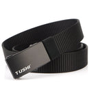 TUSHI 120cm Tactical Belt Military Security Elastic Waist Belt Automatic Buckle Casual Nylon Waistband