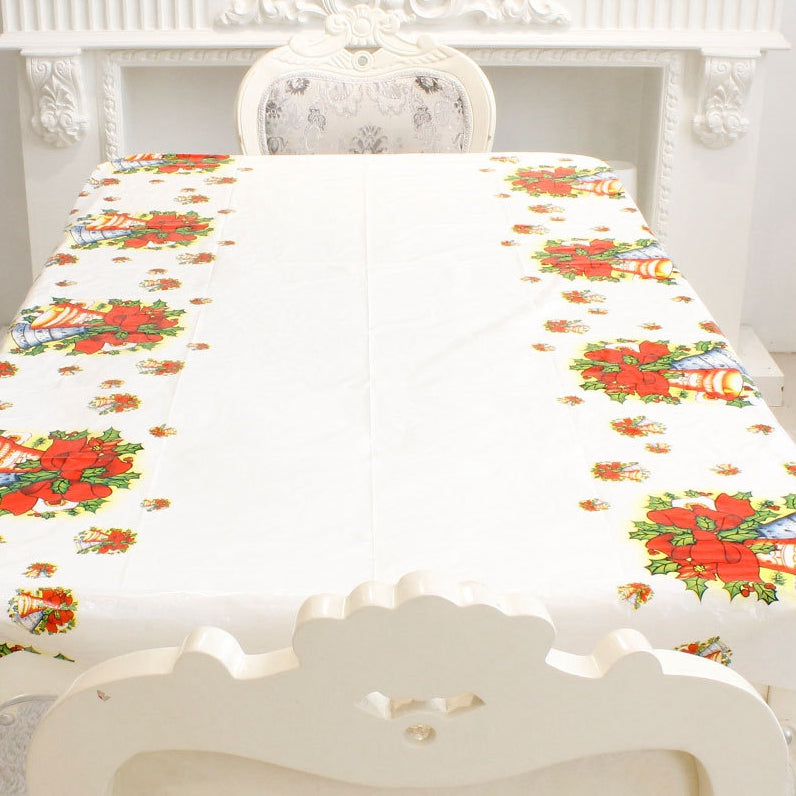 1PC 110x180cm Rectangular Disposable Table Cloth Christmas Tablecloth Printed Table Cover New Year