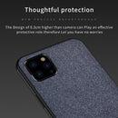 Bakeey Anti-fingerprint Cotton Cloth PU Leather Protective Case for iPhone 11 Pro Max 6.5 inch