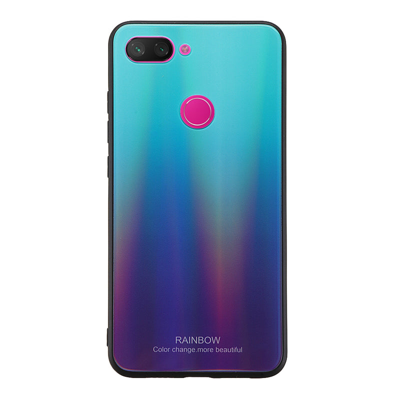 Bakeey Laser Gradient Bling Tempered Glass Shockproof Protective Case For Xiaomi Mi 8 Lite