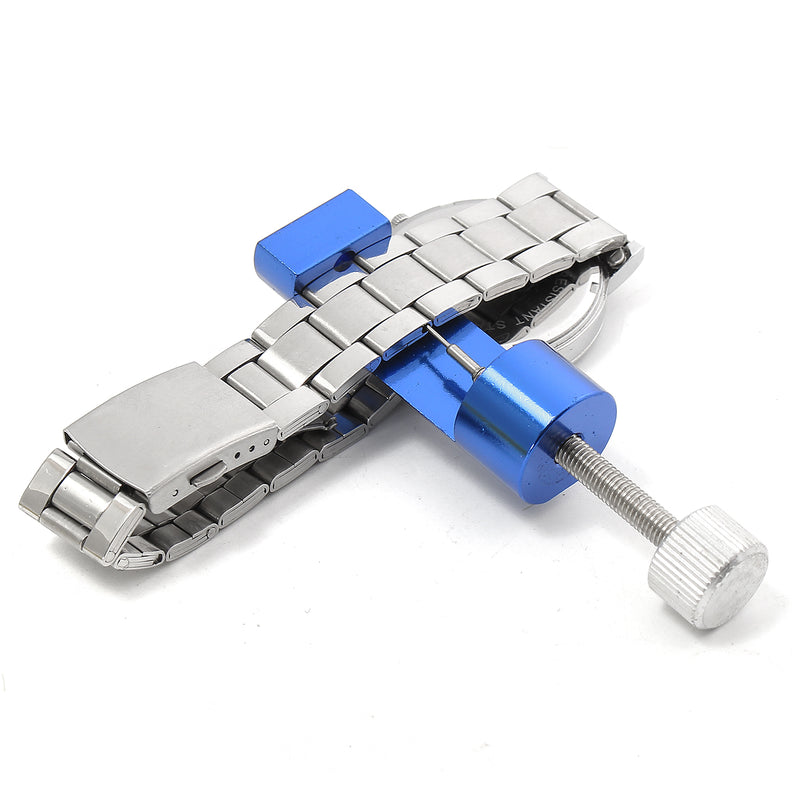 Blue Metal Adjustable Watch Band Strap Bracelet Link Pin Remover Repair Watch Tools Kit