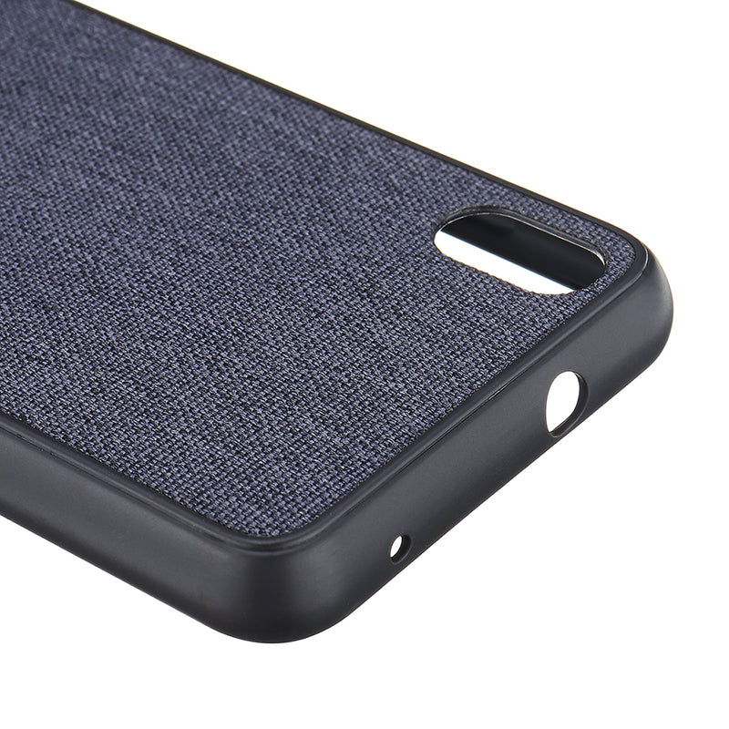 Bakeey Luxury Fabric Splice Soft Silicone Edge Shockproof Protective Case For Xiaomi Redmi 7A 5.45 inch