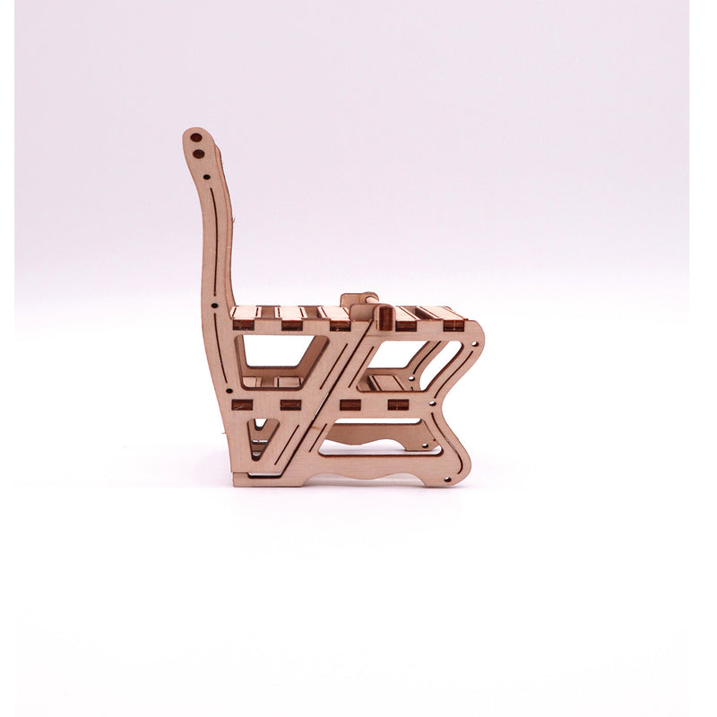 Self Assembly Wooden Chair Birch Phone Shelf Holder Model Gift Children Science Model Building Kits