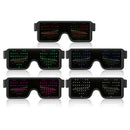 8 Modles LED Party Glasses Goggles Futuristic Eyes Shield Flat Top Shape Frame Mirrored 5 Colors