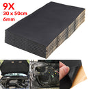 9pcs Car Van Sound Proofing Deadening Insulation Foam Mat 30cm*50cm*6mm Protector