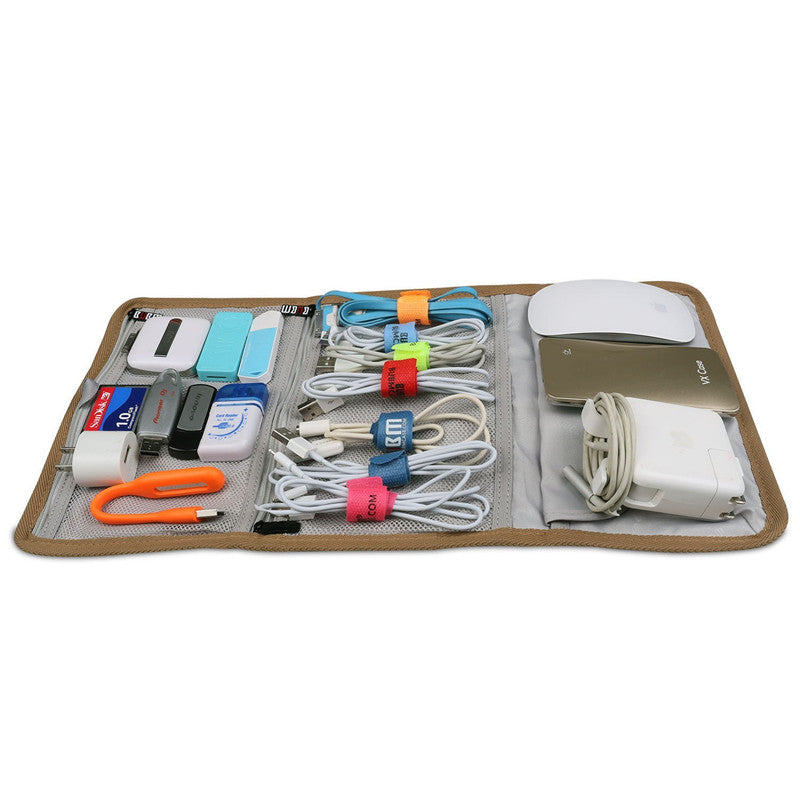 BUBM RDP Folded Travel Organizer Earphones Cable Storage Bag Wash Bag Electronics Accessories Case