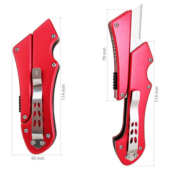 Straight Push Type Aluminum Alloy Utility  Paper Cutter With 10 Pieces  High Carbon Steel Standard blade