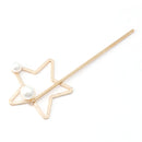 Star Shaped Pearl Alloy Elegant Hair Clip Decoration Ornaments Accessories Lady Girl