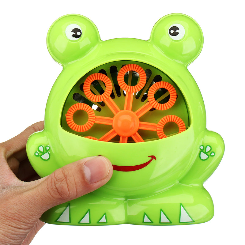 Automatic Bubble Machine Big Frog Bubble Maker Blower Music Bath Toy For Kids