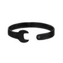 Fashion Titanium Steel Letters Men Bracelet Vintage Mechanical Wrench Open Bangle Bracelets for Men