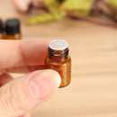 10Pcs 2ml Glass Amber Dripper Bottle For Essential Oils Aromatherapy Crafts