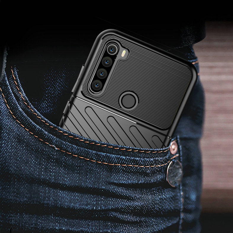 For Xiaomi Redmi Note 8T Case Bakeey Armor Military Protect Rugged Shockproof Anti-Fingerprint Soft TPU Protective Case
