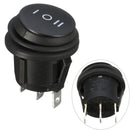 1Pcs ON/OFF/ON 3 Position SPDT Round Boat Rocker Switch 6A/250V 10A/125V AC