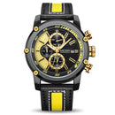 MEGIR 2079 Chronograph Sport Men Watch Date Display Leather Strap Quartz Watches