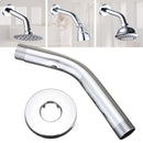 6 Inch Wall Mount Chrome Shower Arm Bathroom Shower Extension Head with Flange
