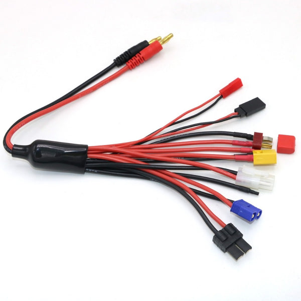 1pcs 8 in 1 Charging Adapter 4.0MM Banana Connector to EC3 XT60 JST  Connect For Imax B6 B6AC