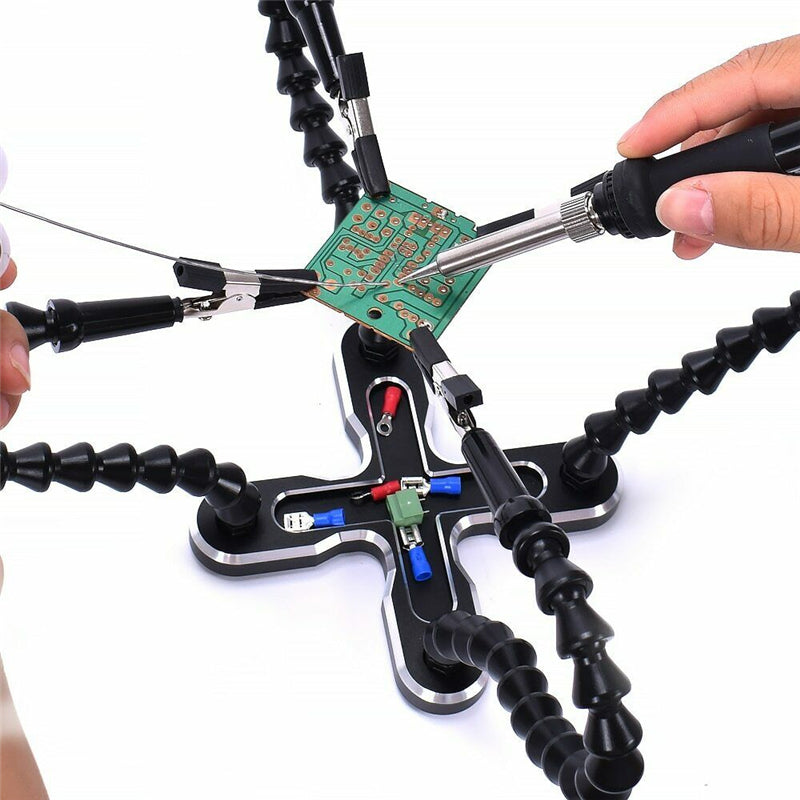Third Helping Hand Soldering PCB Holder Welding Tool Repair Fixture Flexible 4 Arms