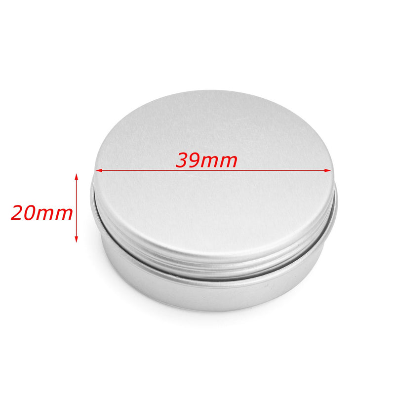 24Pcs 25G Aluminum Round Empty Jar Tin Screw Top Lid Cosmetic Sample Storage Container