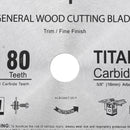 Drillpro 10 Inch 80 Teeth Saw Blade TCT General Purpose Hard and Soft Wood Saw Blades for Miter Saws Circular Saws Table Saws Hand Saws and Chop Saws