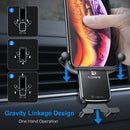 Floveme Vertical Horizontal Gravity Linkage Automatic Lock Air Vent Car Phone Holder For 4.7-7.0 Inch Smart Phone iPhone XS Max Samsung Note 10+ S10+