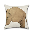 Elephant Shark Whale Dinosaur Cushion Cover Cotton Linen Pillow Case Throw Wedding Decor Pillowcase