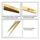 BEST BST-SS-SA Gold Plated Tip Tweezer Precision Tweezers Laid Special Hard Wear-resistant