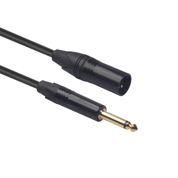 REXLIS 6.35 Mono Male to Canon Male Audio Extension Cable 3M Instrument Cable Audio Cable converter for Microphone