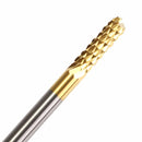 Drillpro 10pcs 0.8-3mm Titanium Coated End Mill Cutter Milling Cutter