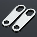 4pcs Chrome Motorcycle Front Rear Turn Signal Holder Fork Clamps Shock Bracket Cafe Racer
