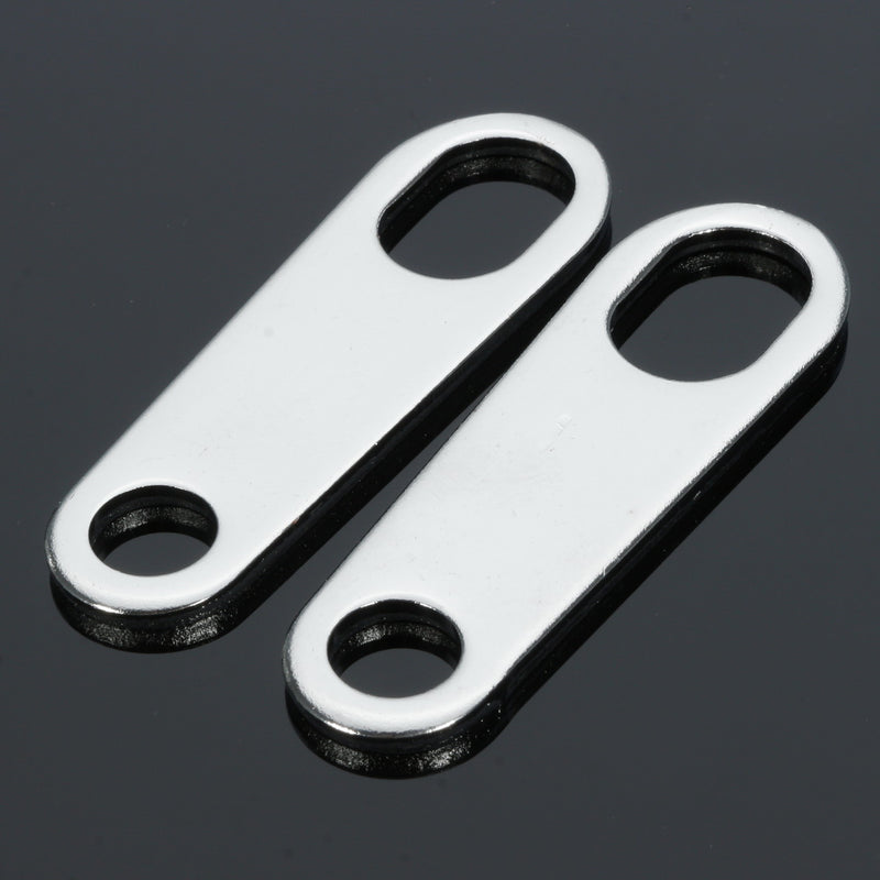 4pcs Chrome Motorcycle Front Rear Turn Signal Holder Fork Clamps Shock Bracket Cafe Racer