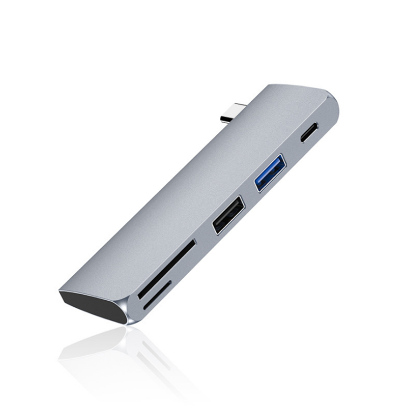 HOWEI HW-TC40 5 in 1 USB Hub 5Gbps USB3.0 USB2.0 SD TF Card Reader USB-C PD Charging Extender Extension Connector