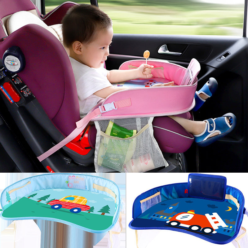 Baby Child Car Seat Table Kids Play Travel Seat Tray Safety Waterproof Drawing Board