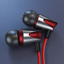 KUULAA 3.5mm Wired Control Deep Bass Earphone Sports In-ear Headphones for iPhone Xiaomi Huawei