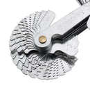 28Pcs Blades Whitworth UK 55 Degree Screw Pitch Thread Measuring Gauge Tool