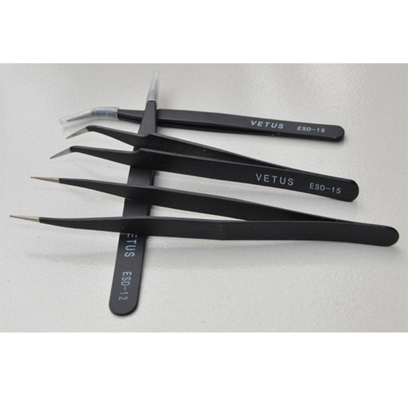 Stainless Steel Elbow Tip Clamp Handmade DIY Gadget Tweezers Clips Mobile Repair Tools