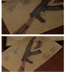 Art Gun Poster  Pour Bar Pub Decoration Murale Mitraillette Home Decor