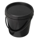 5L Plastic Round Water Bucket Hydroponics System DWC Black Thick Chemical Barrel with Lid Handle