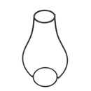 Creative Metal Wire Vase Black Flower Rack Abstract Geometric Frame Home Decor