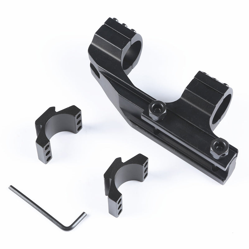 KALOAD Tactical Flat Top Heavy Duty 1" Cantilever Handgun Rail Mount Holder Dual Rings 20mm Rail