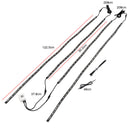 90x120cm 15W APP bluetooth 126LED RGB Under Car Tube Underglow body Strip Light Kit Wireless Control DC12V