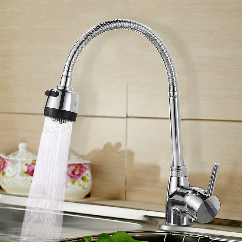 KCASA Kitchen Faucet Solid Brass Pull Tap Flexible Hot Cold Taps Water Outlet