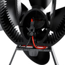 IPRee 4 Blades Stove Fan Heat Powered Wood Burner Fireplace Fan 150-180CFM 60-400C