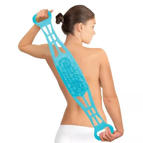 Scrubber Massage Pad With Bathroom Shower Rubbing Strap