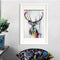 Miico Hand Painted Oil Paintings Animal Elk Paintings Wall Art For Home Decoration