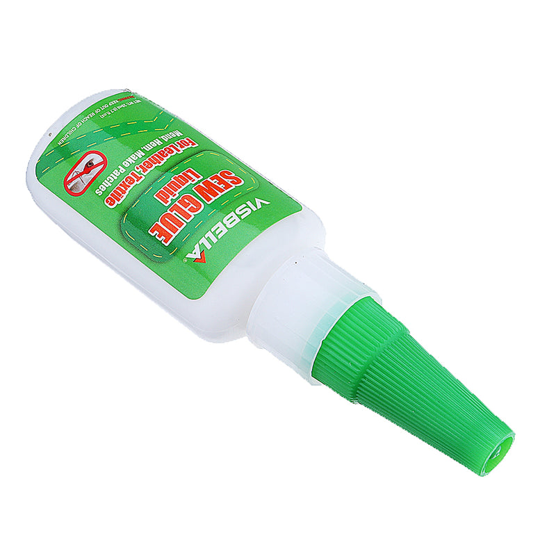 Visbella 50ml Sew Glue Liquid Bonding Glue Repair for Clothes Denim Leather Fabric Decorative Crafting Natural Synthetic Fabric